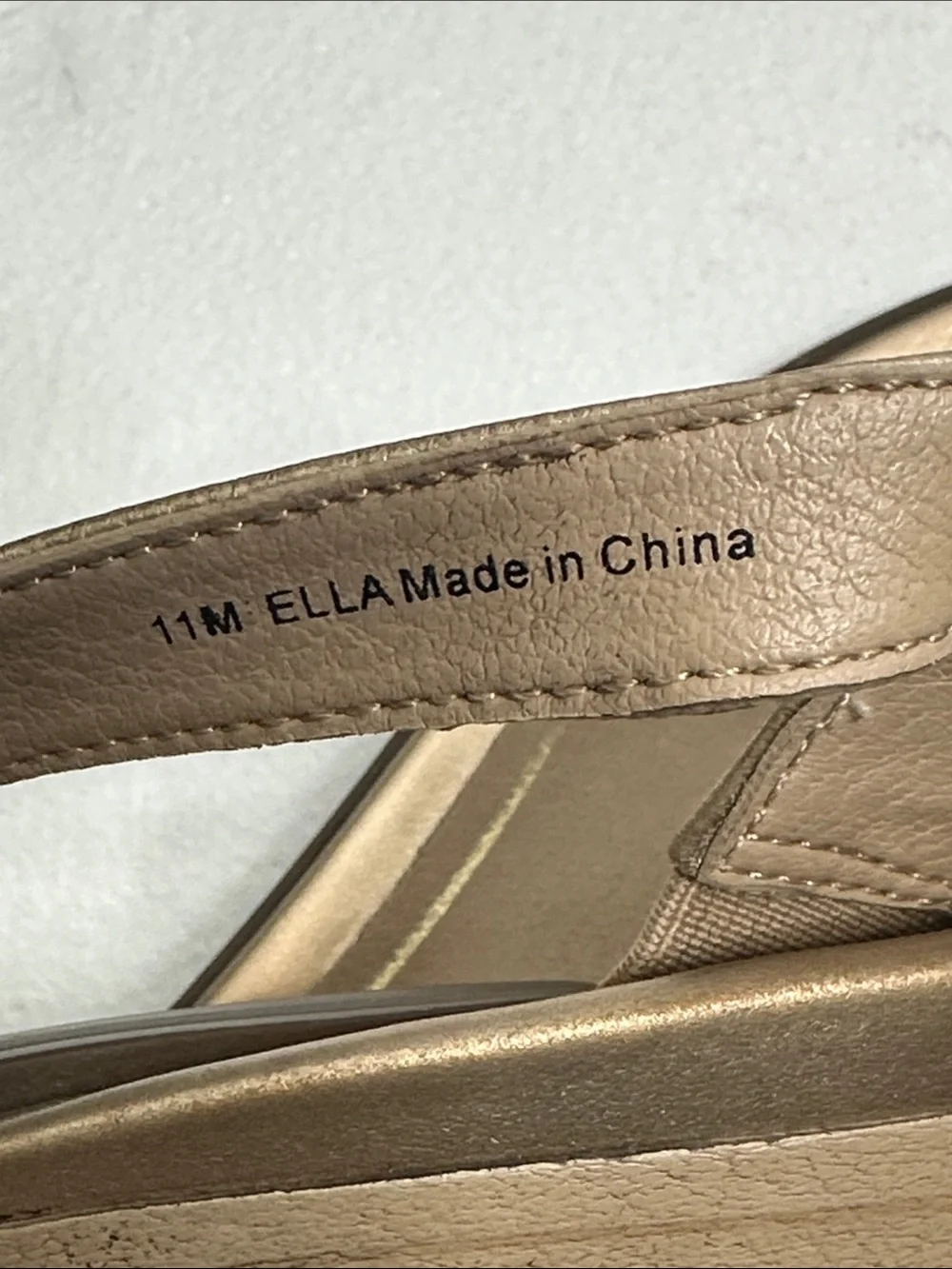 Vionic Ella Womens Metallic Gold Leather Slingback Sandalst size 11
